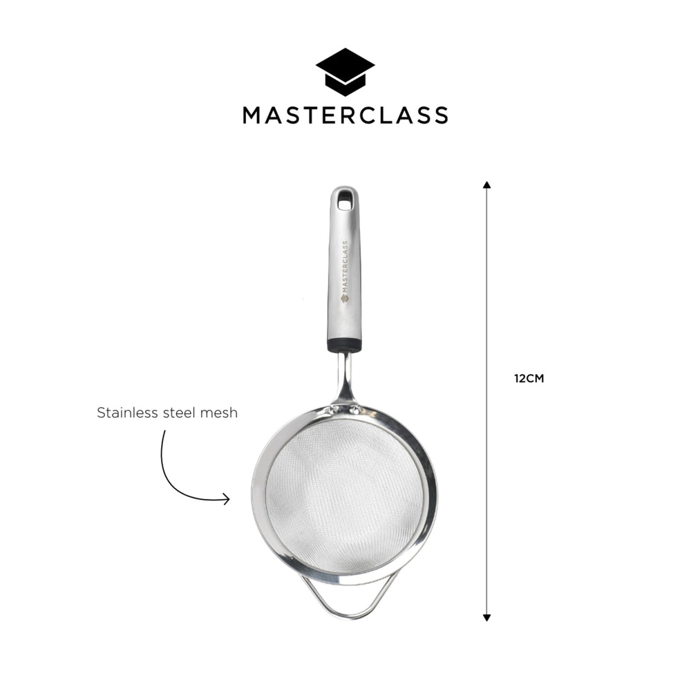 MasterClass Soft Grip Stainless Steel Sieve - 12 cm