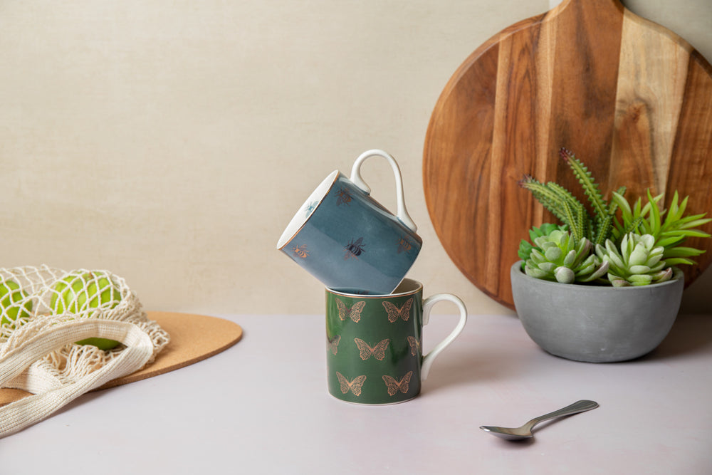 Mikasa Bee Straight-Sided Porcelain Mug, 280ml
