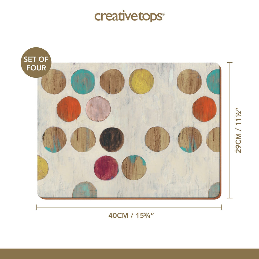 Creative Tops Retro Spot Pack Of 4 Large Premium Placemats