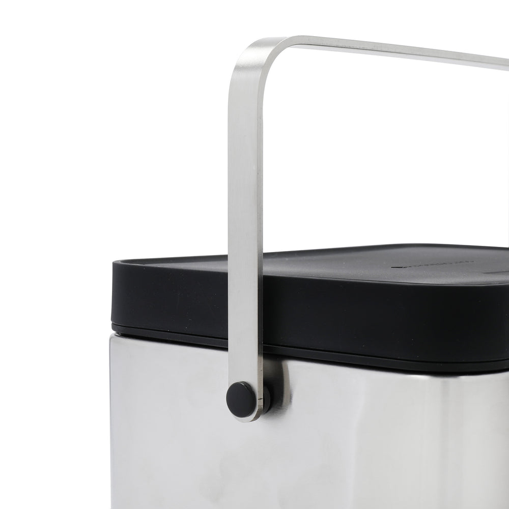 MasterClass Stainless Steel Compost Bin with Antimicrobial Lid