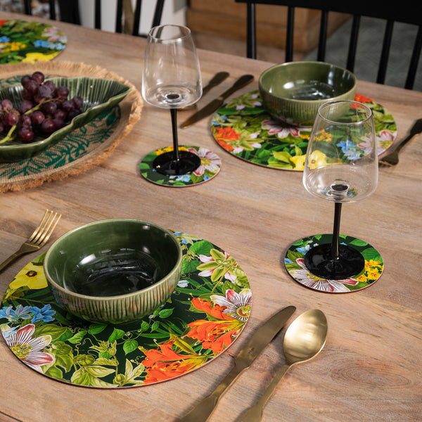 Creative Tops Tropical Floral Set Of 4 Round Placemats, 29 x 29CM image 6