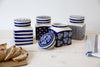 London Pottery Ceramic Canister Blue and White Circle image 5