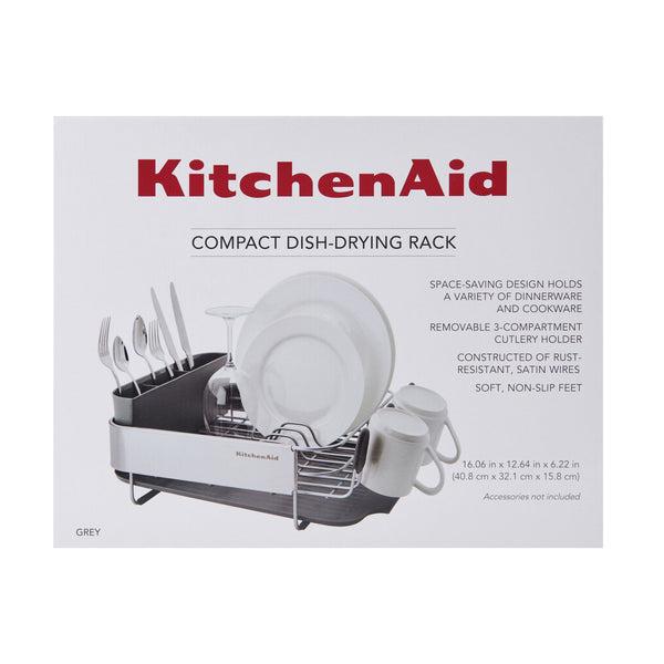 KitchenAid Compact Dish-Drying Rack Charcoal Grey – CookServeEnjoy
