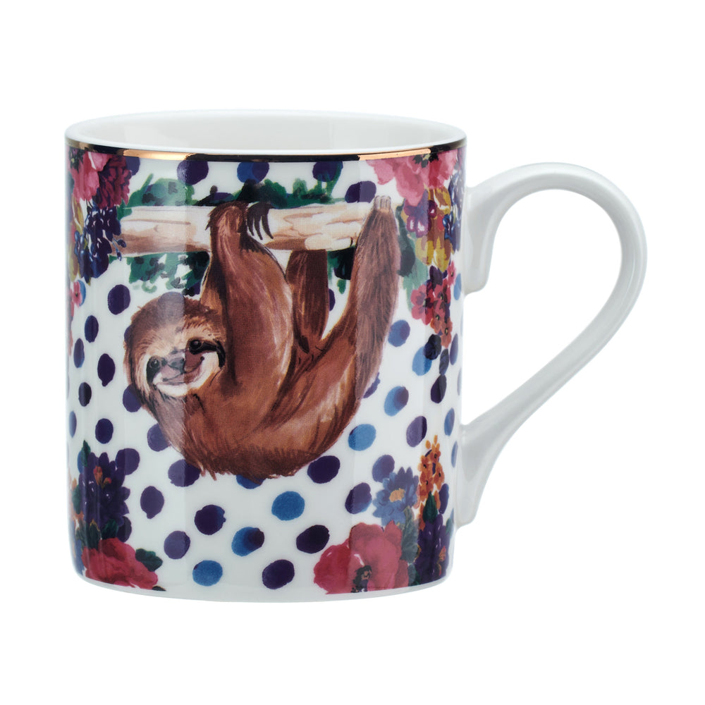 Mikasa Wild at Heart Sloth Print Porcelain Mug, 280ml image 1