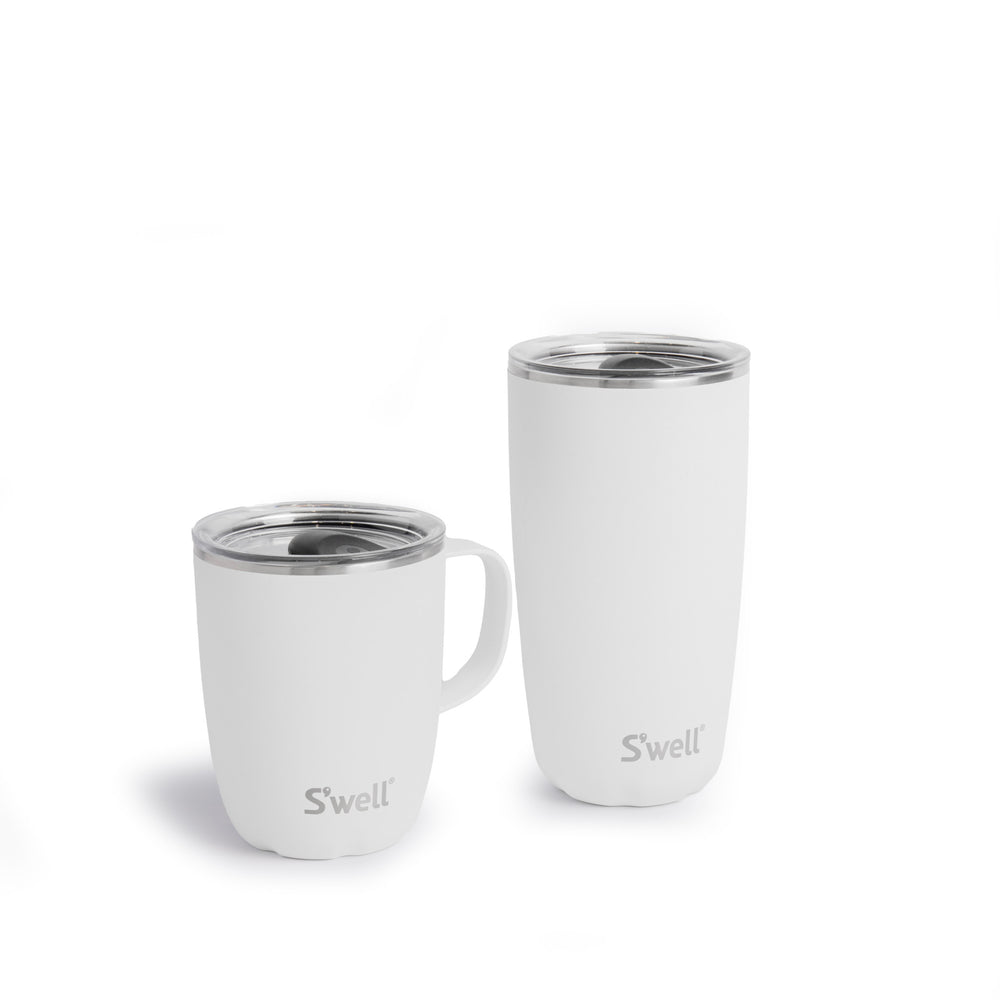 S'well 2pc Travel Mug and Bottle Set with Stainless Steel Water Bottle, 500ml and Travel Mug, 350ml, Moonstone image 1