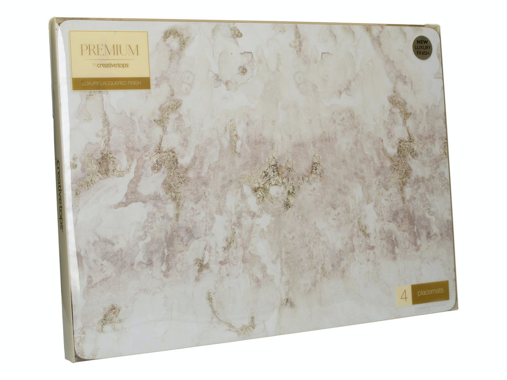 Creative Tops Grey Marble Pack Of 4 Large Premium Placemats