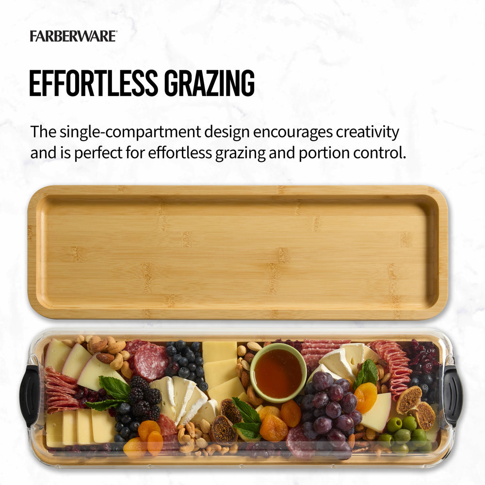 Farberware Build-a-Board Bamboo Platter, 17.5 x 56CM