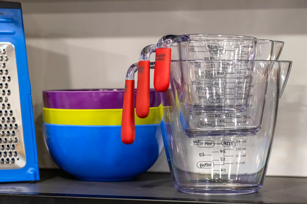 Colourworks 3 Piece Red Acrylic Measuring Jug Set image 2