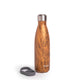 S'well 2pc Travel Bottle Set with Stainless Steel Water Bottle, 500ml, Teakwood and Grey Bottle Handle