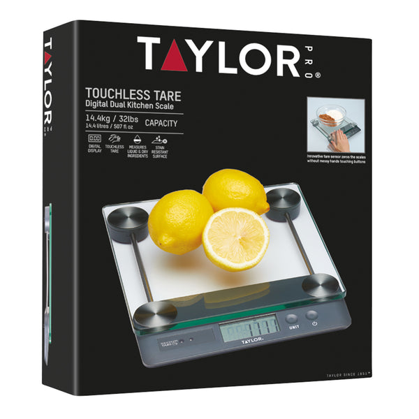 Taylor Pro Touchless TARE Digital Dual 14.4Kg Kitchen Scale image 4