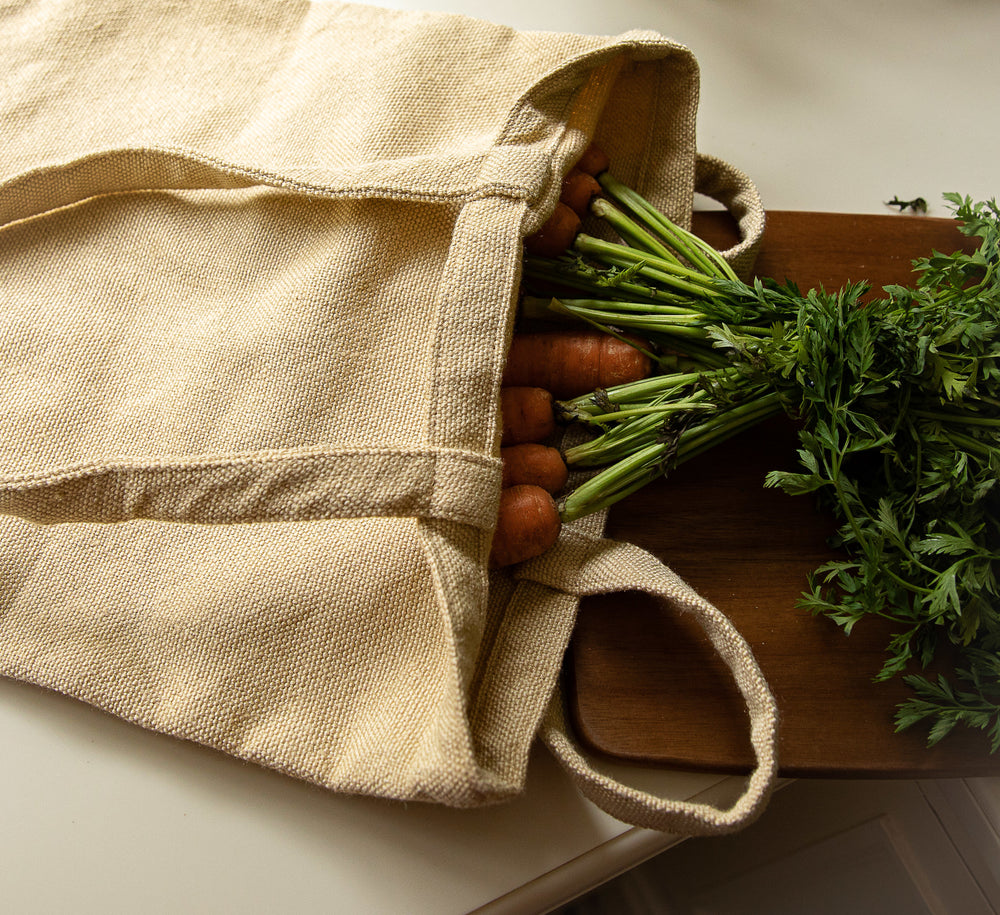 Natural Elements Reusable Shopping Bag, Recycled Plastic Foldable Vegan Tote, 41 x 37cm