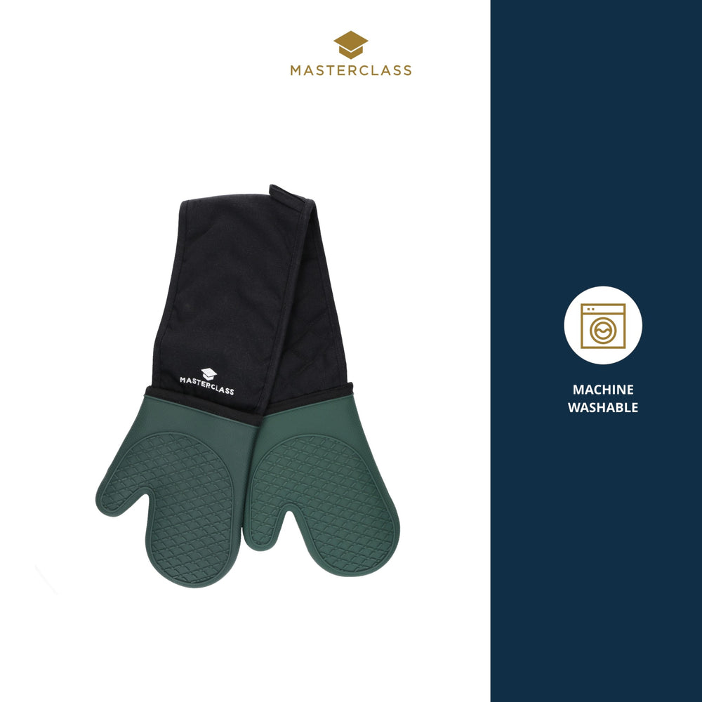 MasterClass Silicone Double Oven Glove, Green