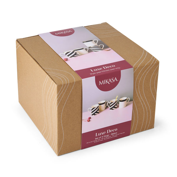 Mikasa Luxe Deco China Mugs, Set of 4, 380ml image 3