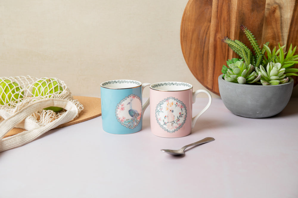 Mikasa Cockatoo Straight-Sided Porcelain Mug, 280ml