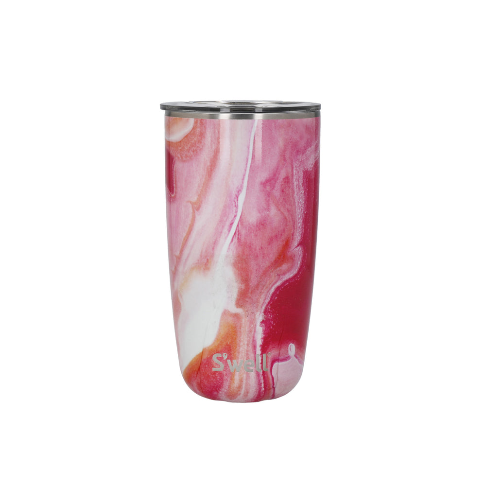 S'well 2pc Travel Cup and Bottle Set with Stainless Steel Water Bottle, 500ml and Drinks Tumbler, 530ml, Rose Agate
