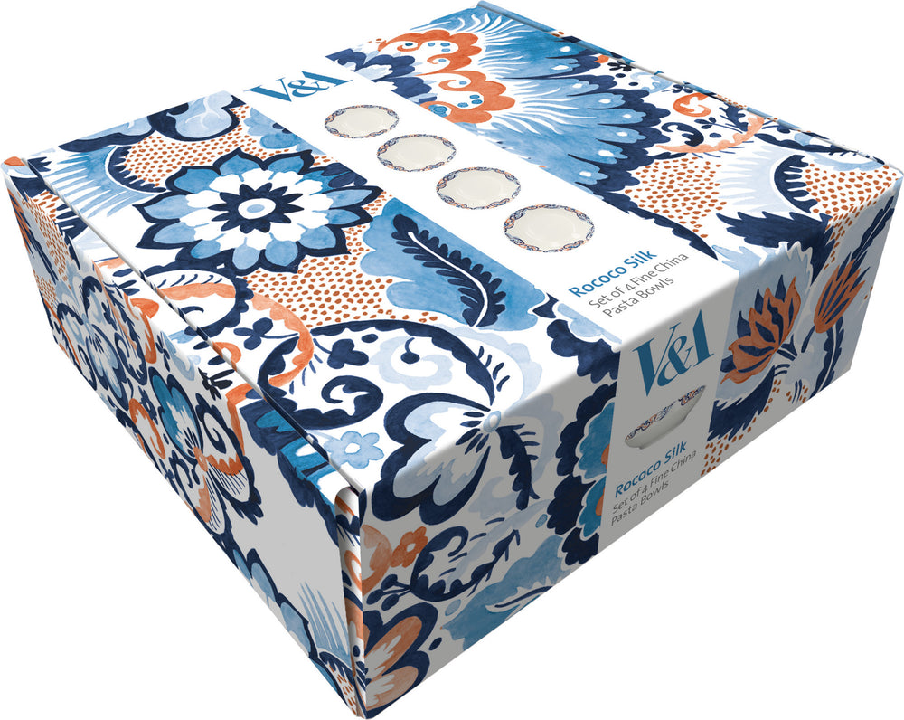 Victoria And Albert Rococo Silk Set Of 4 Pasta Bowls