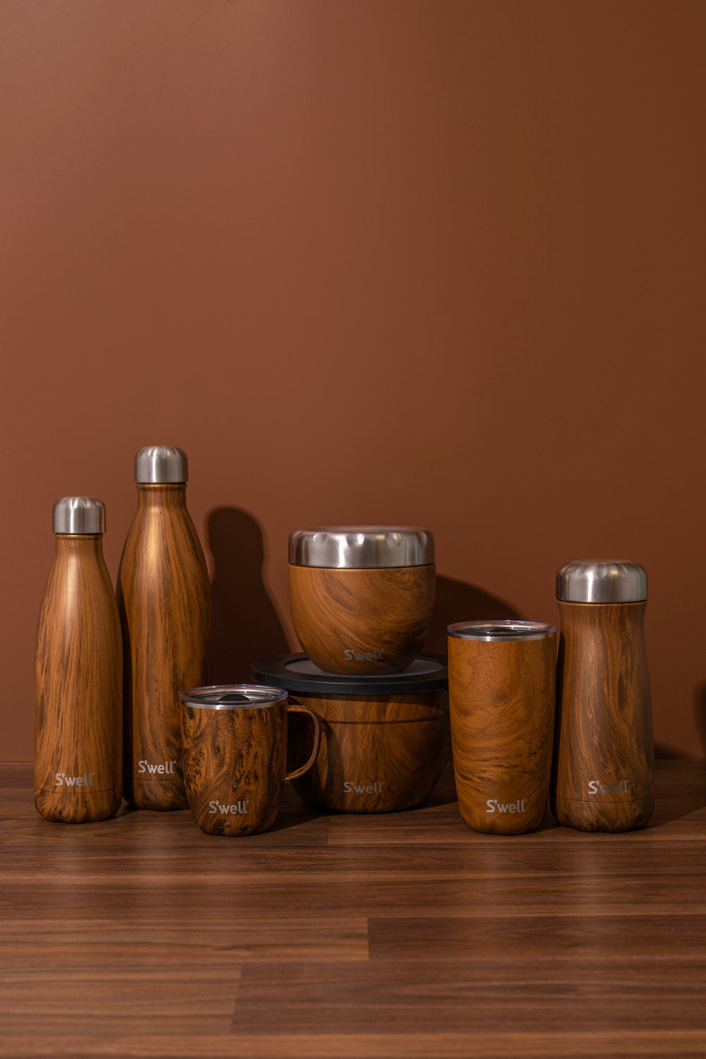 S'well Teakwood Drinks Bottle, 500ml