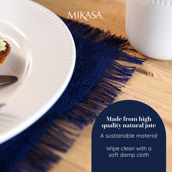 Mikasa Rectangle Jute Placemats, Set of 2, Navy, 45 x 35cm image 10