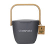 Natural Elements Grey Kitchen Compost Bin with Lid - Bamboo Fibre image 4