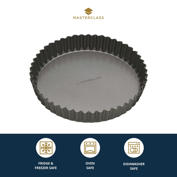 MasterClass Non-Stick Loose Base Fluted Quiche Tin, 23cm image 9