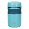 BUILT Retro 490ml Food Flask and Perfect Seal 540ml Teal Hydration Bottle Set image 3