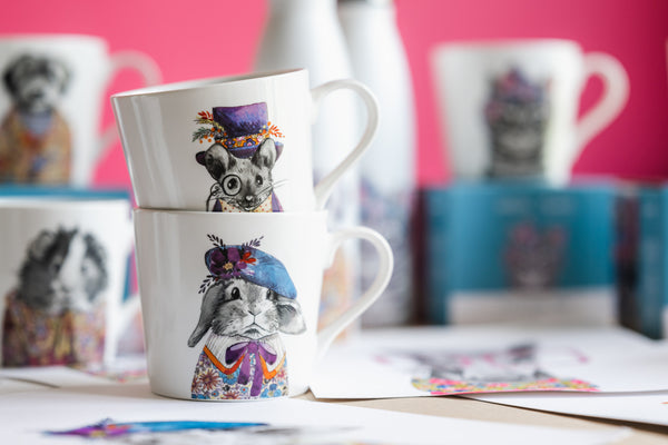 Mikasa Tipperleyhill Rabbit Print Fine China Mug, 380ml image 13