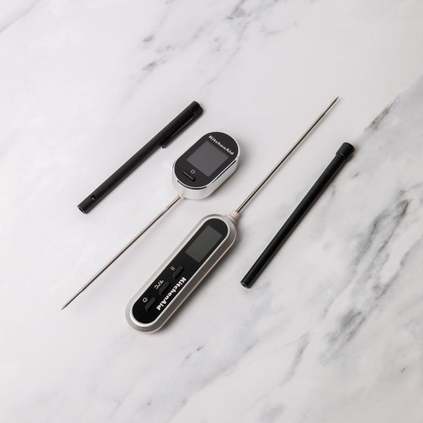 2pc Kitchen Thermometer Set with Instant Read Digital Cooking Thermometer & Pivoting Digital Cooking Meat Thermometer image 2