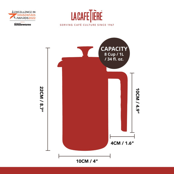 La Cafetière Pisa 8-Cup Cafetière, Flint image 7