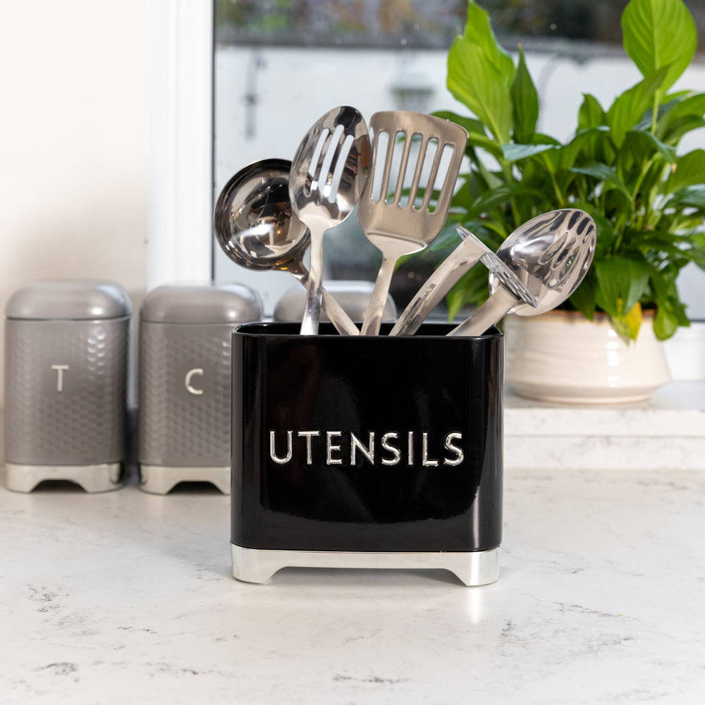 Lovello Black Utensil Tin