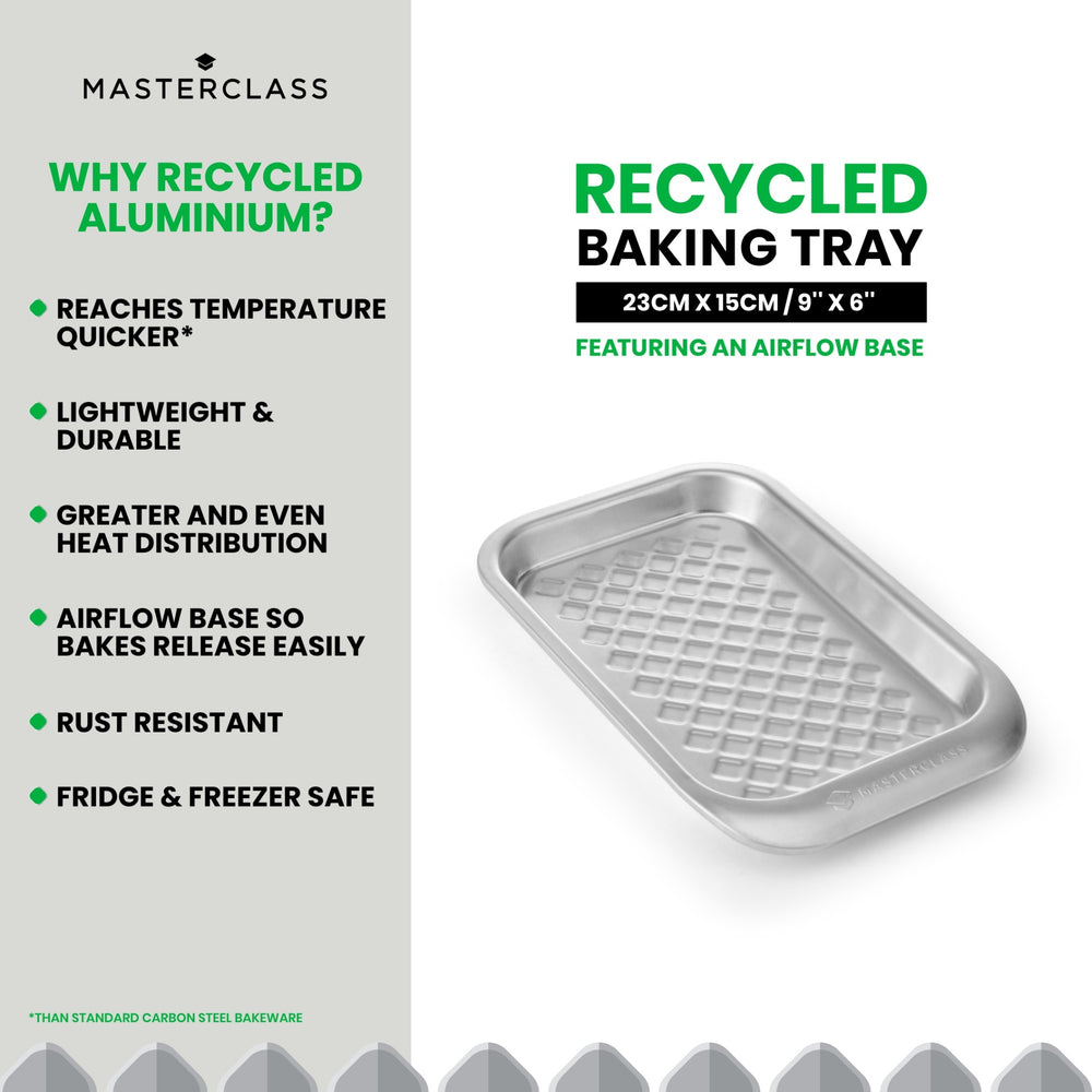 MasterClass Recycled Aluminum Small Baking Tray, 24x15cm