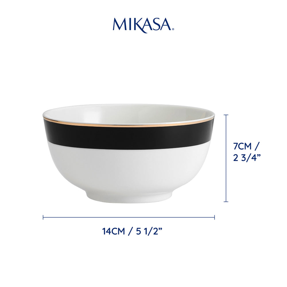 Mikasa Luxe Deco China Cereal Bowls, Set of 4, 14cm