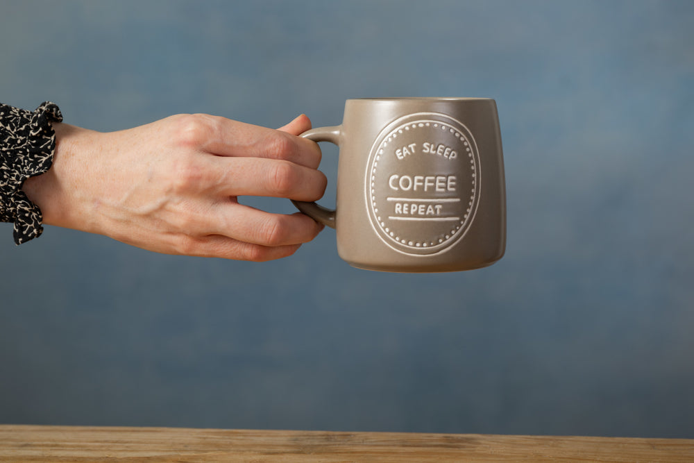 Mikasa Eat Sleep Coffee Repeat Mug, 400ML