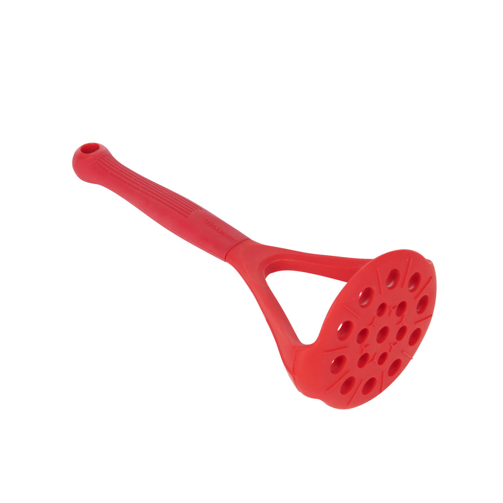 Colourworks Red Silicone Potato Masher with Built-In Scoop