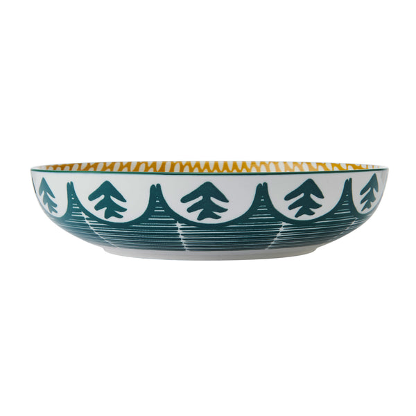 Mikasa Green Leafy Pattern Stoneware Bowl, 21cm image 3