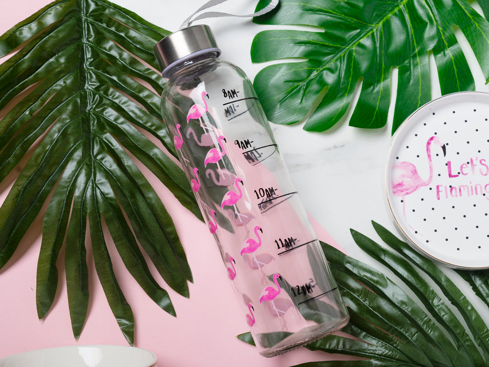 Creative Tops Ava & I Flamingo 500ml Glass Bottle
