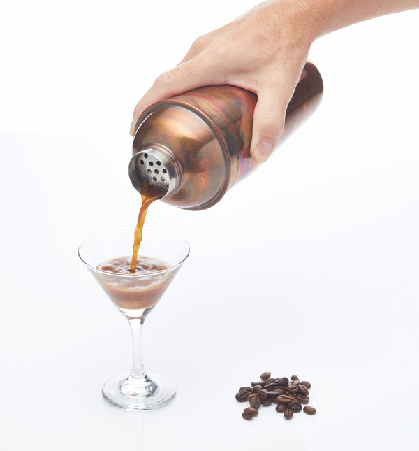 BarCraft Stainless Steel Iridescent Copper-Finish Cocktail Shaker with Built In Strainer image 5