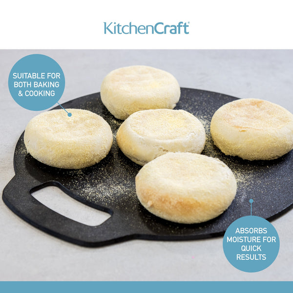 KitchenCraft Cast Iron 27cm Black Steel Baking Stone image 11