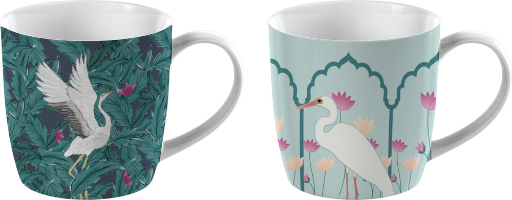 KitchenCraft Exotic Bird Mugs - Set of 4