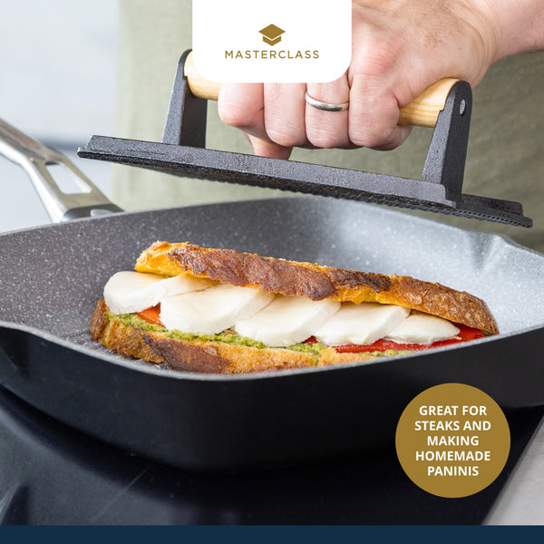 MasterClass Cast Iron Grill Press with Wooden Handle image 11