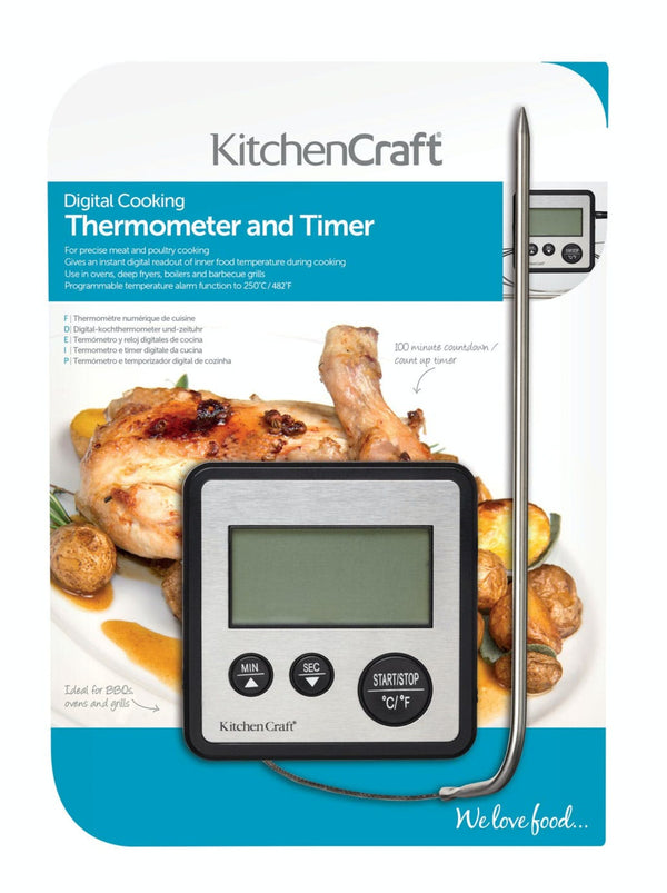 KitchenCraft Digital Cooking Thermometer and Timer image 3