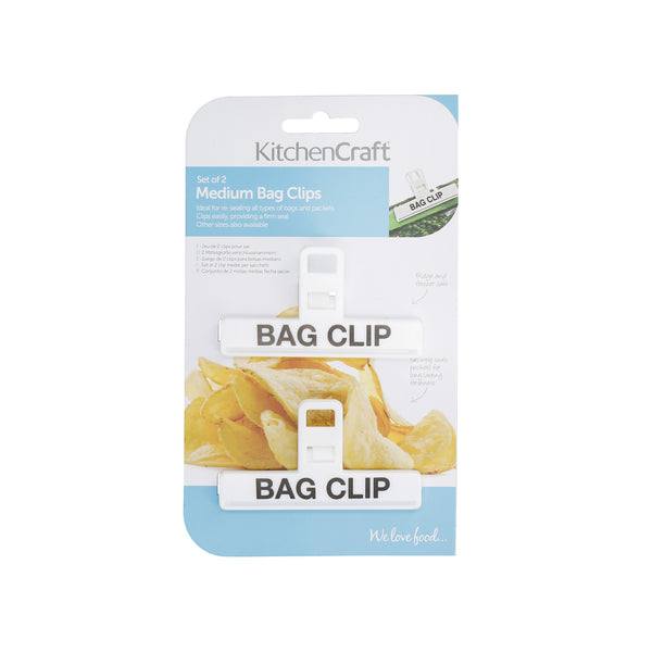 KitchenCraft Set of 2 Medium Plastic Bag Clips image 4