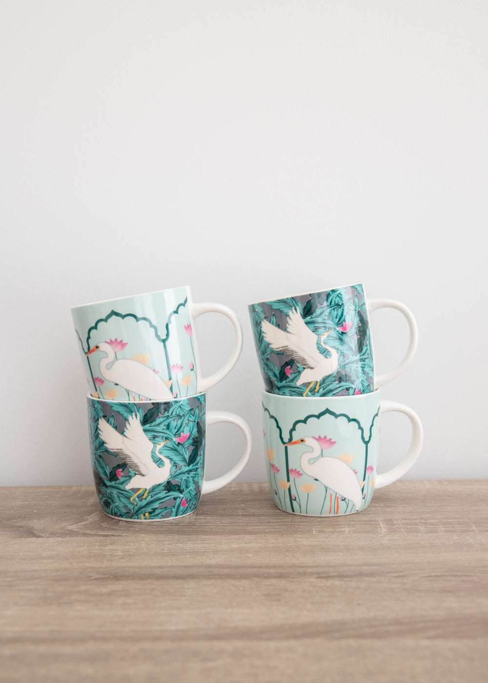 KitchenCraft Exotic Bird Mugs - Set of 4