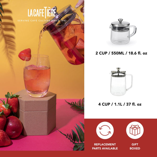 La Cafetière Loose Leaf 4-Cup Glass Teapot, 1L image 10