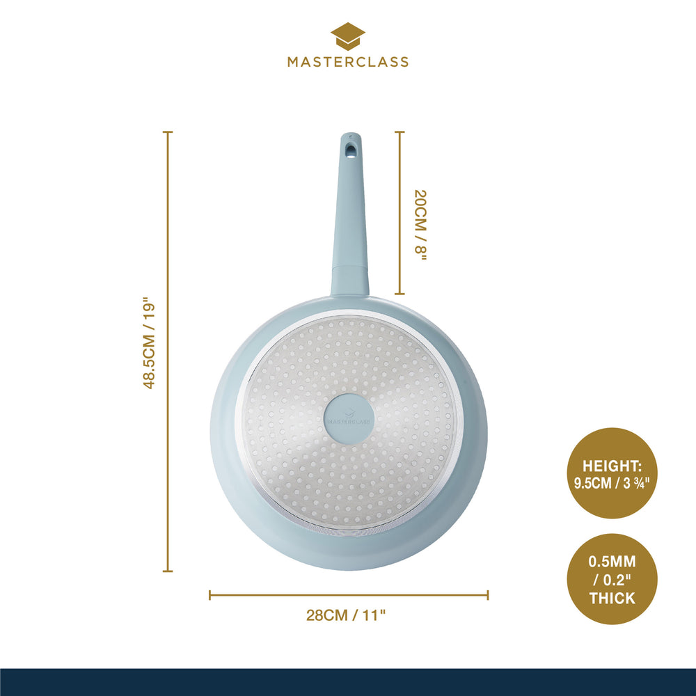 MasterClass Cast Aluminium 28cm Frying Pan, Sky Blue