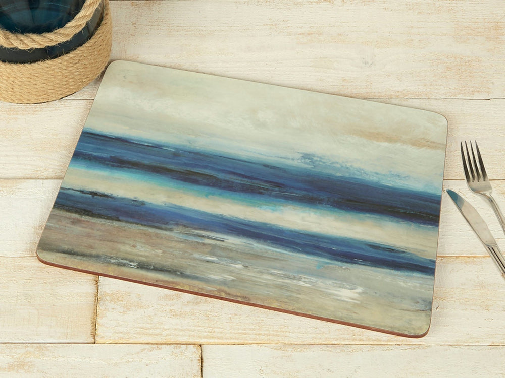 Creative Tops Blue Abstract Pack Of 4 Premium Placemats