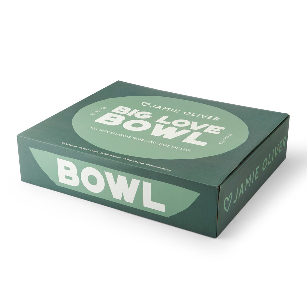 Jamie Oliver Big Love Serving Bowl, Stoneware, Green, 39 x 32cm