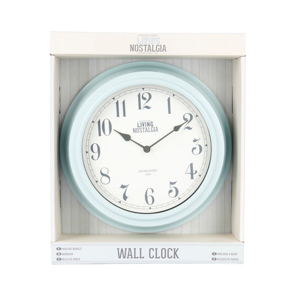 Living Nostalgia Vintage Blue Wall Clock image 4