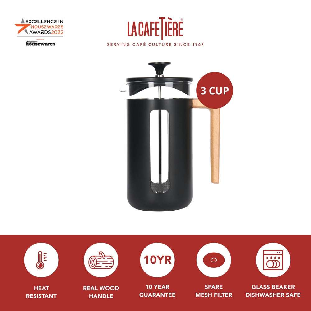 La Cafetière Pisa Black Cafetière - 3 Cup