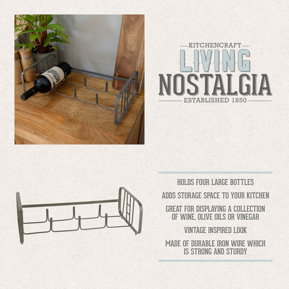 KitchenCraft Living Nostalgia Stackable Bottle Rack, Iron Wire