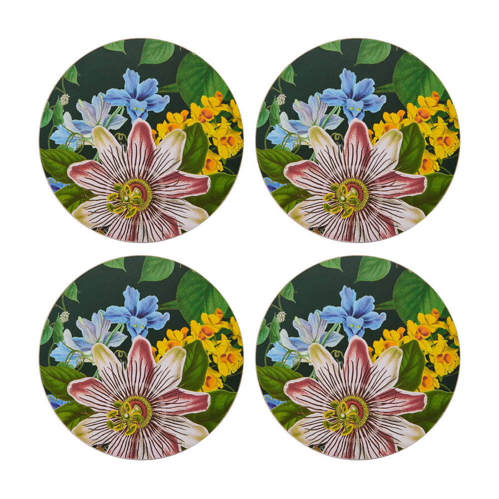 Creative Tops Tropical Floral 4 Round Coasters, 12 x 12 x 2CM image 1
